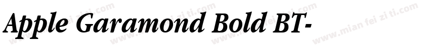 Apple Garamond Bold BT字体转换